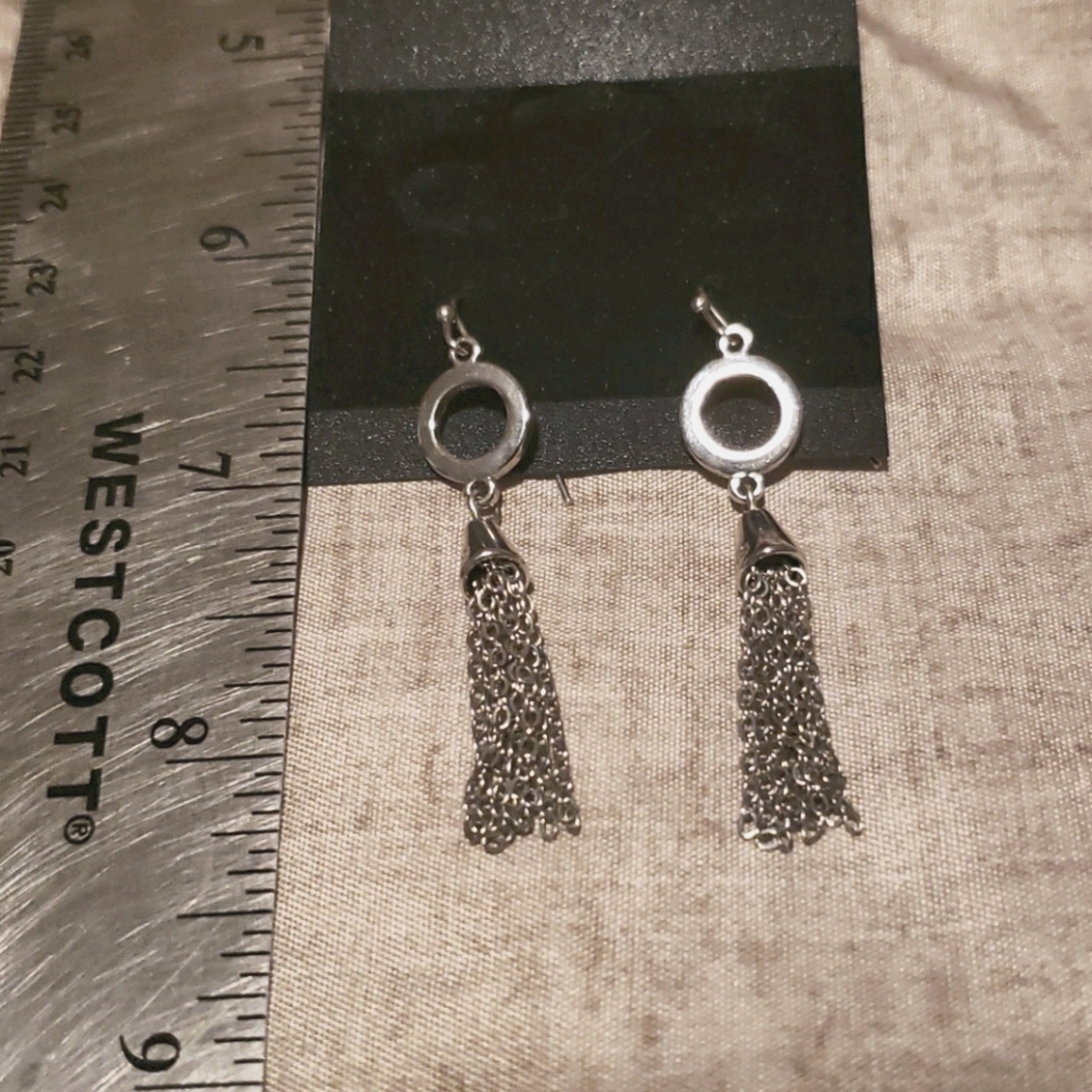 Silver dangle earrings
